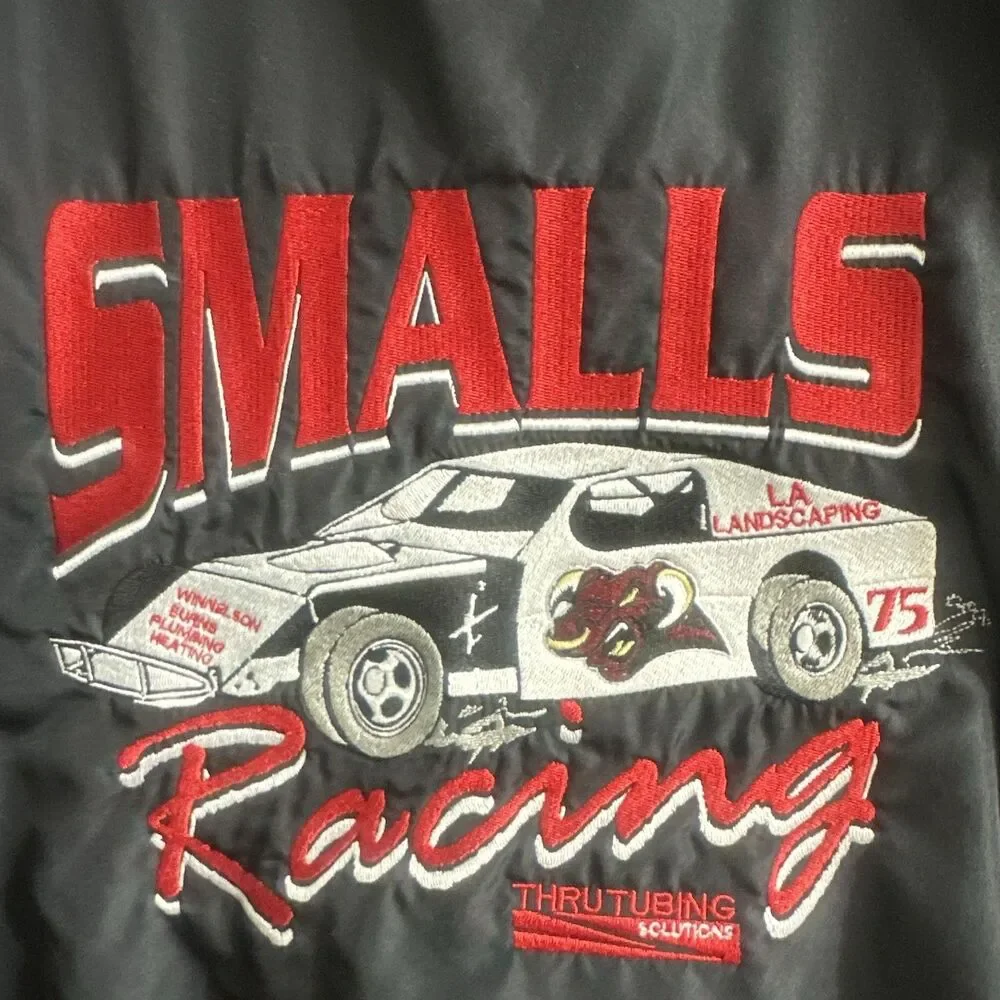 Sport-Tek Smalls Racing 75 Pullover Windbreaker Jacket Black Red Mens S
